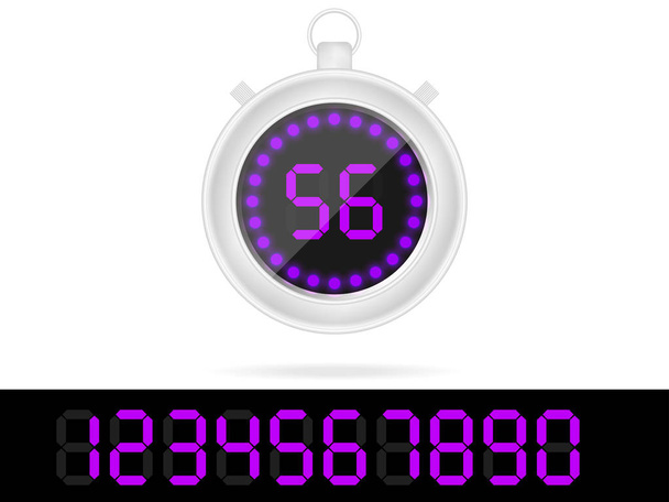 красочные цифровые секундомеры
 - Вектор,изображение