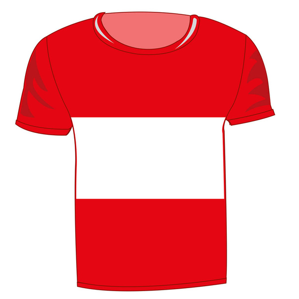 T-shirt with flag of the austria - Vettoriali, immagini