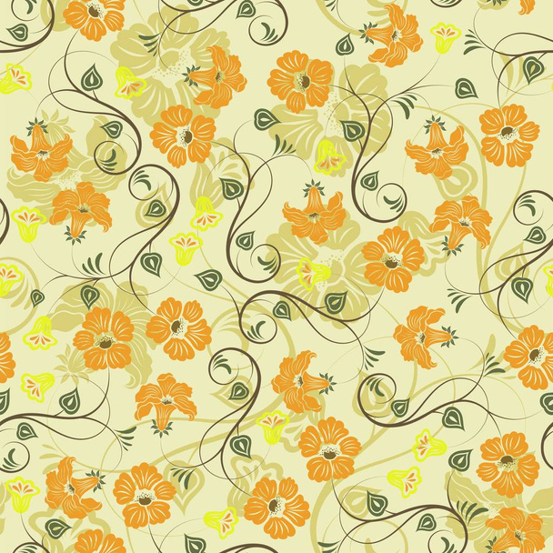 Sweet Floral seamless pattern background - Διάνυσμα, εικόνα