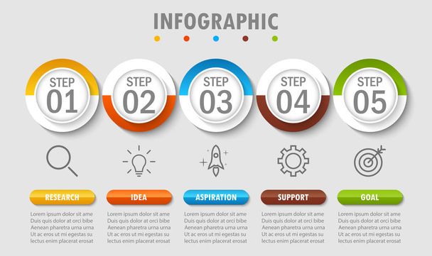 Obchodní infografika moderní datové vizualizace - Vektor, obrázek