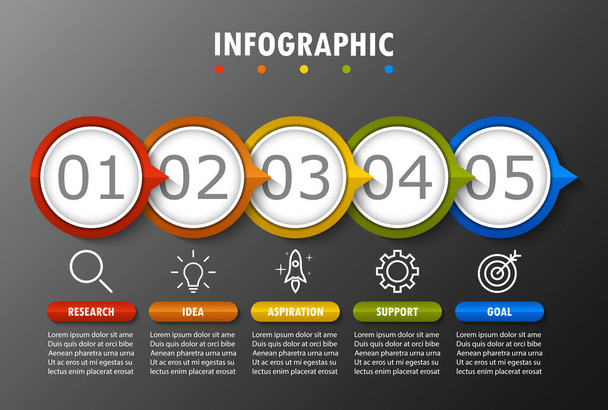 Infographic moderne voor visualisatie - Vector, afbeelding
