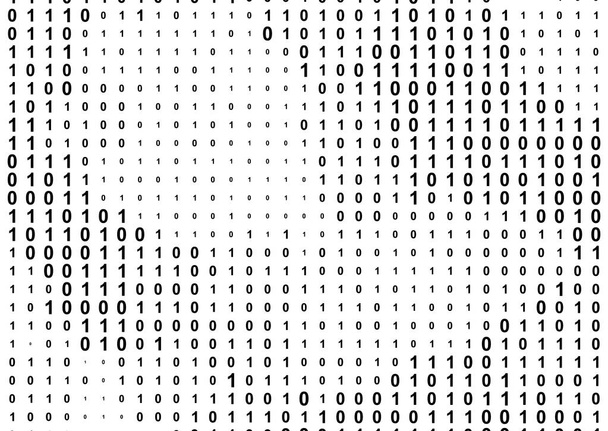 バイナリのコンピューター コードの背景。グラデーション 01 番号パターン。データと技術の質感。サイバー デザインのマトリックス テンプレート - ベクター画像