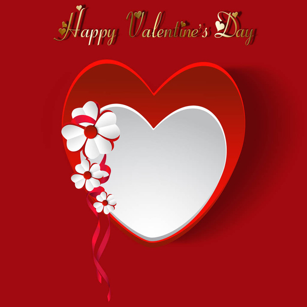 Happy Valentine's Day heart love .  - Vector, afbeelding