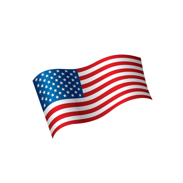 分離されたアメリカ国旗 - ベクター画像
