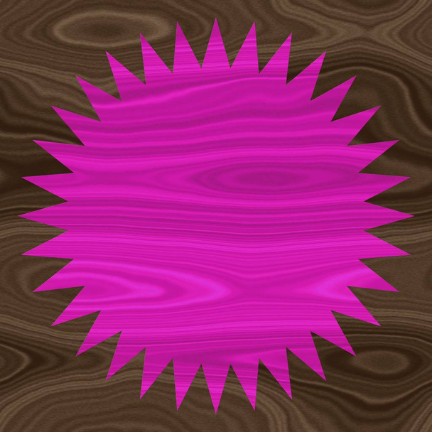 Дерев'яний яскраво-рожевий колючий зубчастий круглий колісний фон
 - Фото, зображення