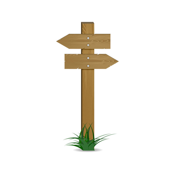 Crossroads puntero flecha de madera
 - Vector, Imagen
