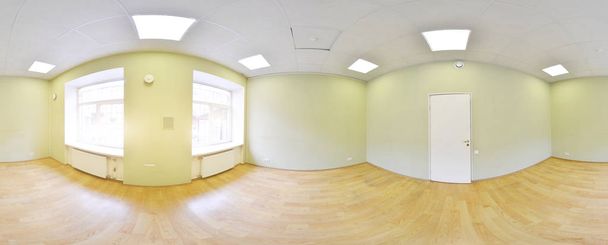 Sferyczne 360 stopni panoramą projekcji, panorama w pustym pokoju w mieszkanie apartamenty - Zdjęcie, obraz
