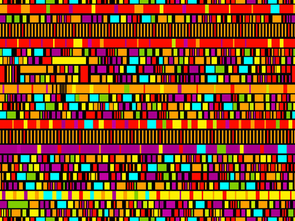 Liukastumaton kuvio. Signaalivirhe, pikselimosaiikki. Tietokoneen näyttövirhe. Tausta geometrisia muotoja eri värejä, neliöitä, raitoja ja suorakulmioita. Vektoriesimerkki
 - Vektori, kuva