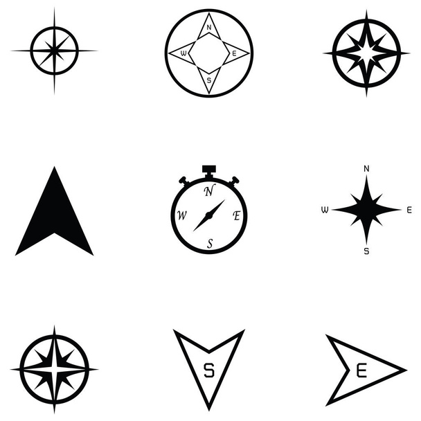 Brújula icono conjunto
 - Vector, imagen