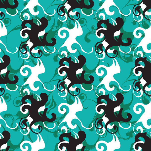 abstract seamless pattern qualitative vector illustration for your design - Διάνυσμα, εικόνα