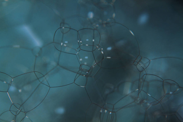 Macro shots of soap bubble close-up image - Photo, Image