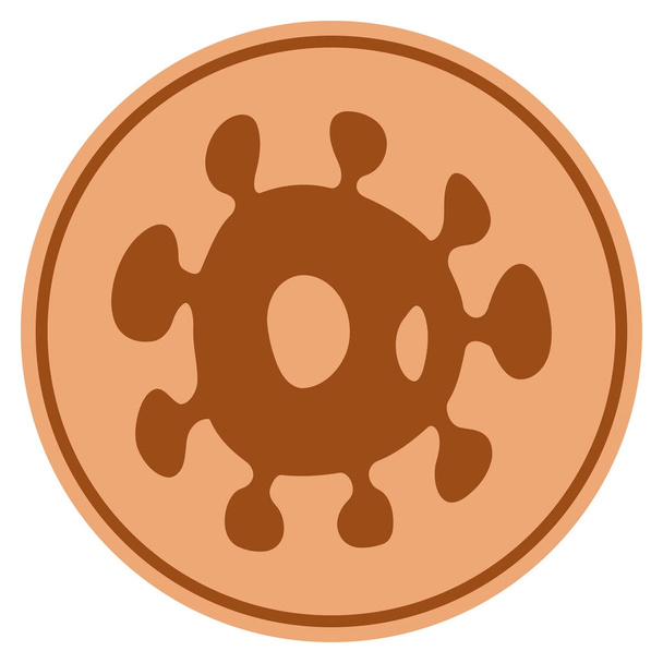 Bacteria Bronze Coin - Vektor, Bild