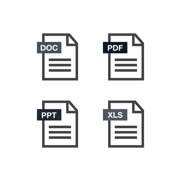 Pdf ファイルのダウンロード アイコン。ドキュメントのテキスト シンボルの web 形式のインフォーマ - ベクター画像