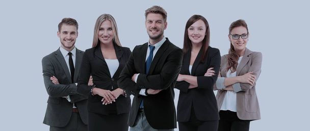 Group of smiling business people. Isolated over white background - Fotografie, Obrázek