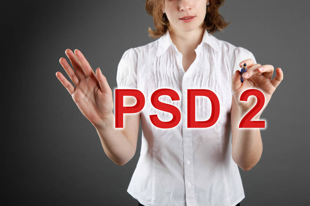 Concept of PSD2 - Payment services directive - Foto, imagen