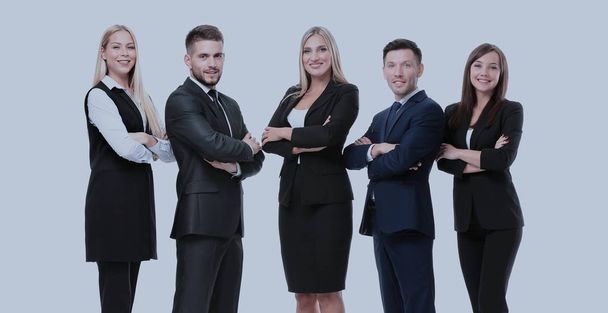 Sikeres üzleti csapat elszigetelt fehér background - Fotó, kép