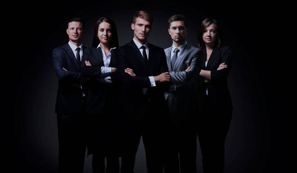 Portrét pět podnikatelů stojící - Fotografie, Obrázek