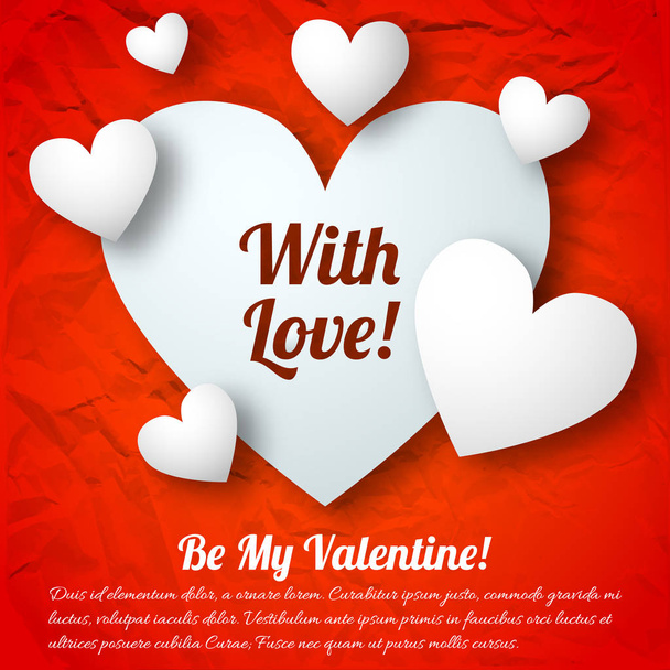 Valentines Day Greeting Concept - Vector, Image