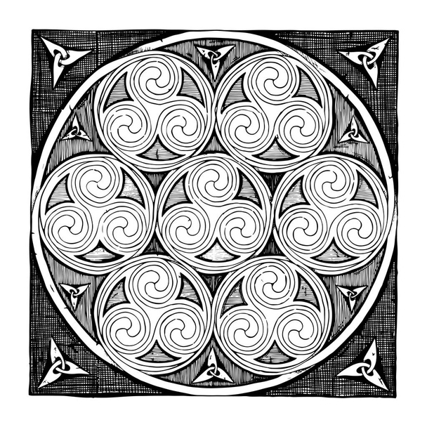 Keltische Spiralkonstruktionen  - Vektor, Bild