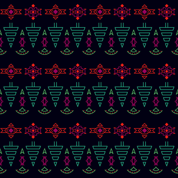 illustration vectorielle motif maya pittoresque sur fond noir
  - Vecteur, image