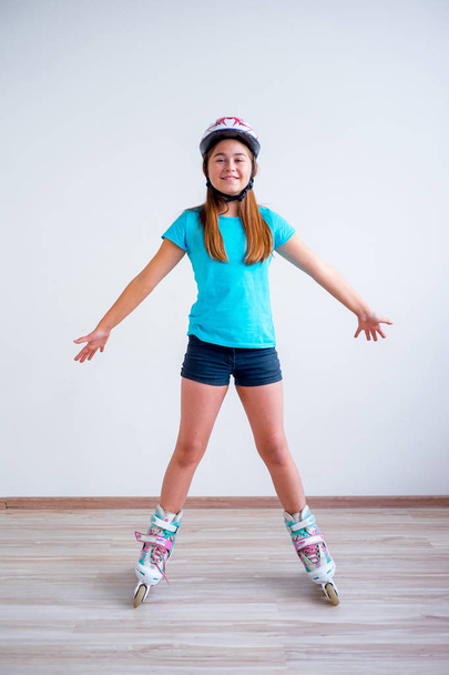 Girl on roller skates - Фото, изображение