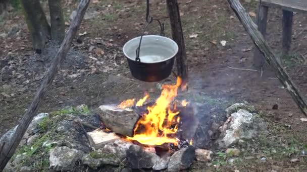 cauldron on the fire - Footage, Video