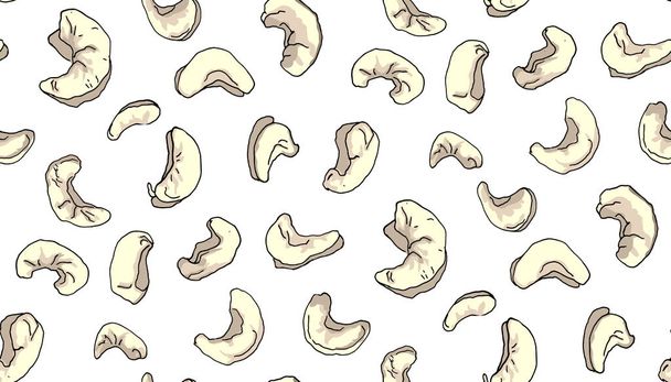 Cashew Nuts - seamless pattern - Vector, Image
