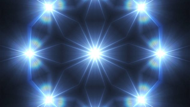 caleidoscopio proyectores de patrón de luz azul en el fondo oscuro
 - Foto, imagen