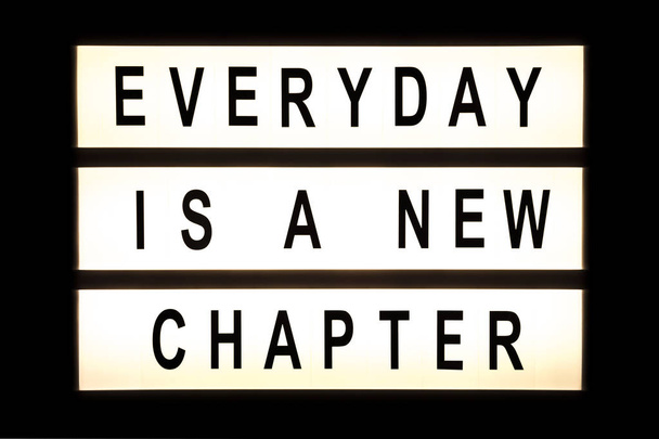 Everyday is a new chapter hanging light box - Photo, Image