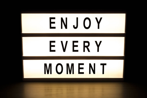Enjoy every moment light box sign board - Photo, Image