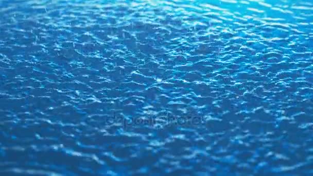 Dešťové kapky udeří vodní hladiny v pomalém pohybu, vlny a vlnky - Phantom Flex 4k - vysoká rychlost Shot - 1000fps - Záběry, video