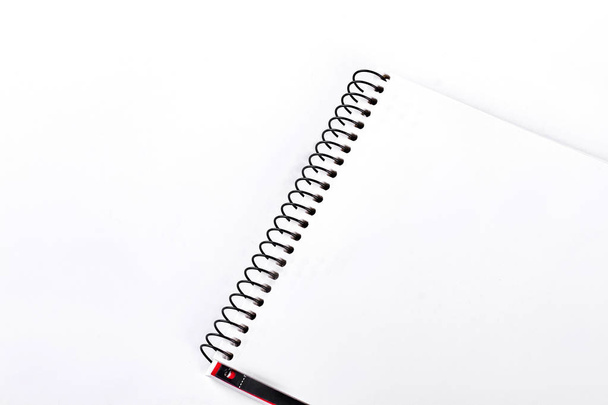 Spiral binder notebook, white background. - Photo, Image