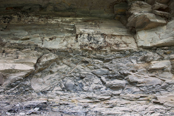 İnsan ve hayvan figürleri cliffs at üzerinde rock sanat içerir  - Fotoğraf, Görsel