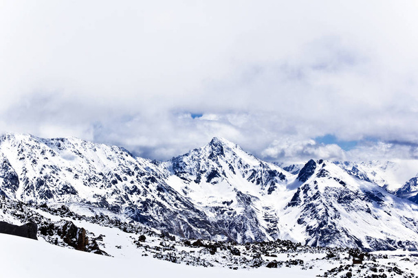 Caucasus mountains under fluffy snow - Photo, image