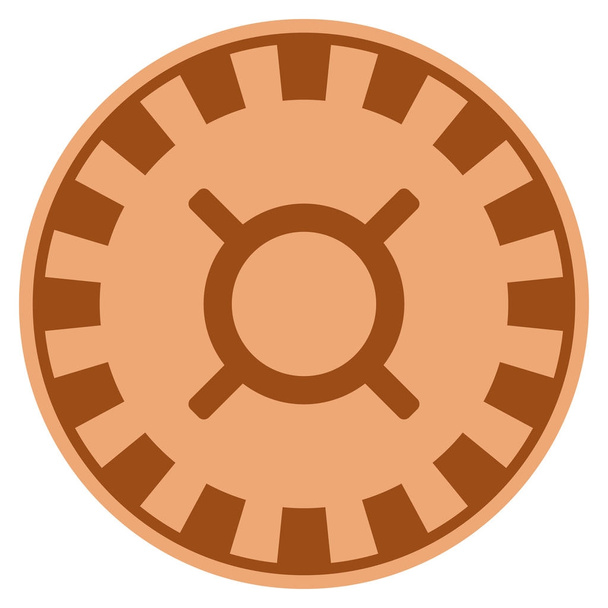 Currency Copper Casino Chip - Vector, Imagen