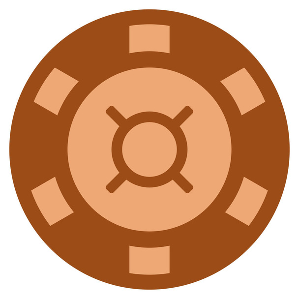 Currency Copper Casino Chip - Vector, afbeelding