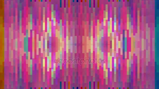 abstract rainbow color moving vertical pixel block background animation New quality holiday universal motion dynamic animated colorful joyful glamour contemporary retro vintage dance music video - Footage, Video