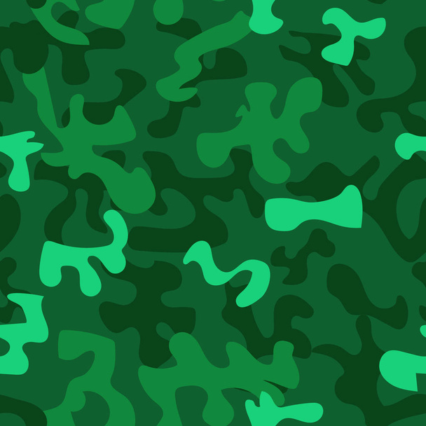 Patrón de camuflaje sin costuras en tonos verdes
 - Vector, imagen