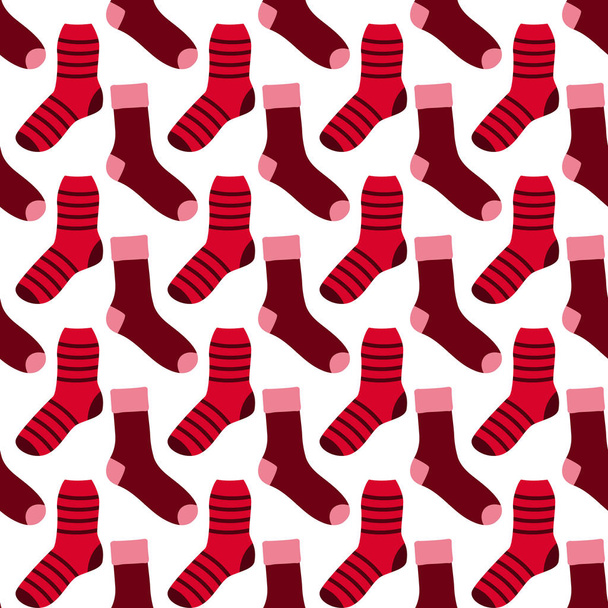 nahtloses Muster mit Socken für Ihr Design - Vektor, Bild