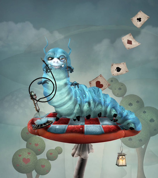 Wonderland series - Caterpillar and hookah  - Photo, Image