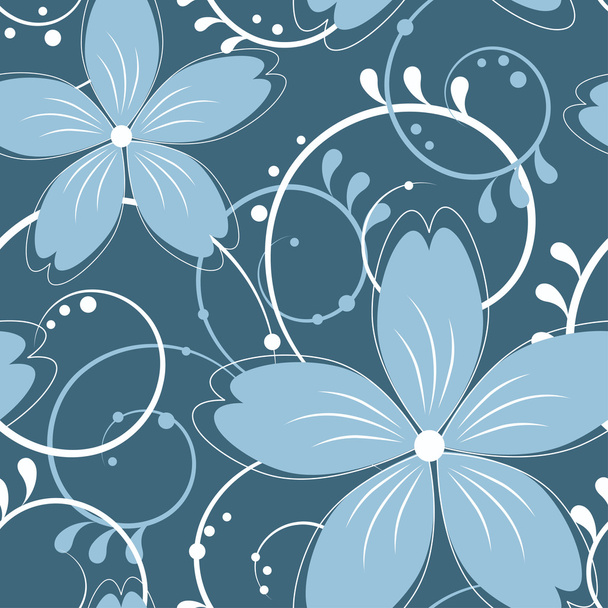 Seamless pattern with elegant flowers - Vector, Image