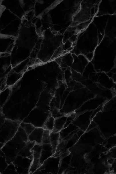 Black marble patterned texture background for design. - Photo, Image