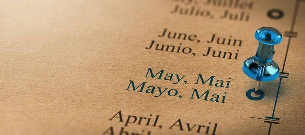 Éves naptár hónap összpontosítani május - Fotó, kép
