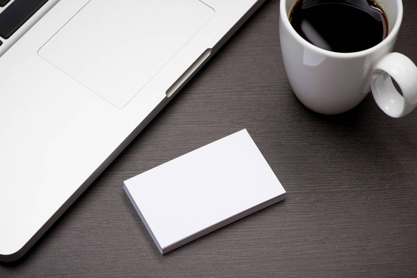 Corporate stationery branding mock-up with Business card blank - Foto, Bild
