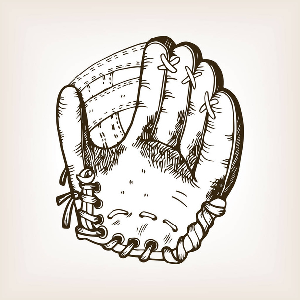 Illustration vectorielle de gravure d'équipement de baseball
 - Vecteur, image
