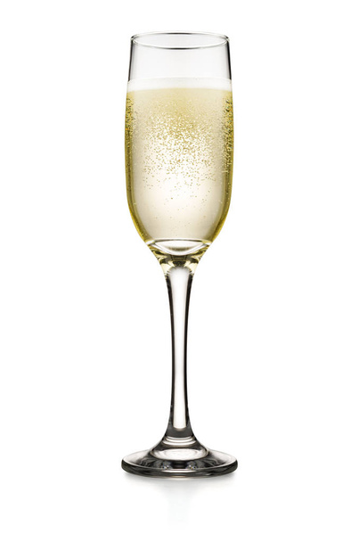 üveg pezsgő elszigetelt fehér háttér - Fotó, kép