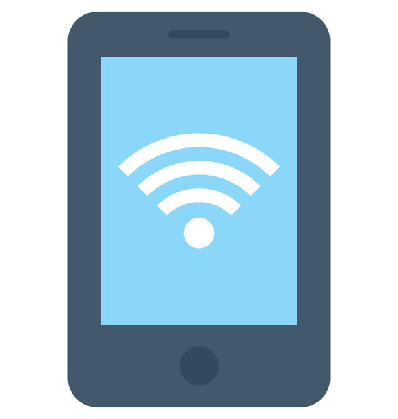 Mobile Wifi Flat Vector Icon - Wektor, obraz