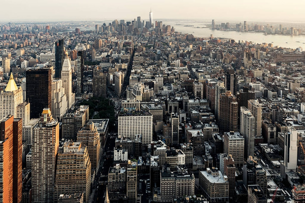 Skyline of New York City. - 写真・画像