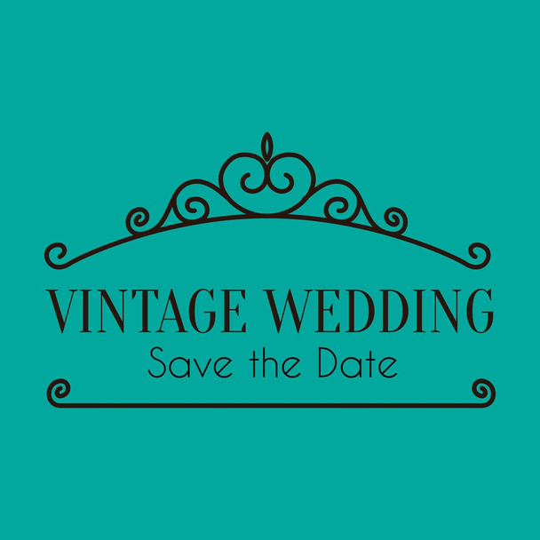Wedding Vintage Wedding Vector Image - Вектор,изображение