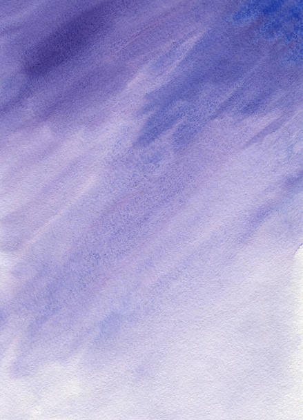 Ultra violet background watercolor. Trand color of the year 2018 in hand painting style. - Photo, Image